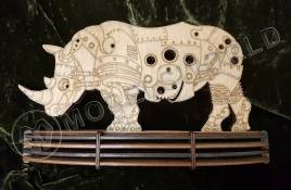 Стимпанк-носорог на подставке