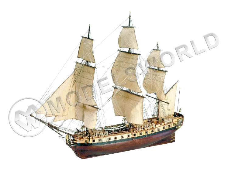 Набор для постройки модели корабля HERMIONE LA FAYETTE. Масштаб 1:89 - фото 1
