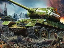 Склеиваемая пластиковая модель T-34/85 Советский танк. Масштаб 1:16