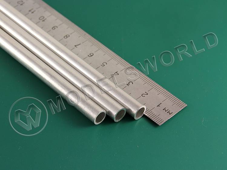 Толстостенная алюминиевая трубка 8 мм (толщина стенок 0.9 мм), 1 шт