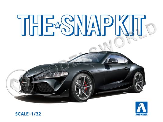 Склеиваемая пластиковая модель SNAPKIT Toyota Supra GR (Black Metallic). Масштаб 1:32