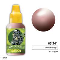 Акриловая краска под кисть Jim Scale Красная медь / Red copper, 18 мл