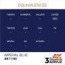 Акриловая краска AK Interactive 3rd GENERATION Standard. Imperial Blue. 17 мл
