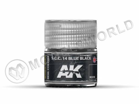Акриловая лаковая краска AK Interactive Real Colors. S.C.C. 14 Blue Black. 10 мл