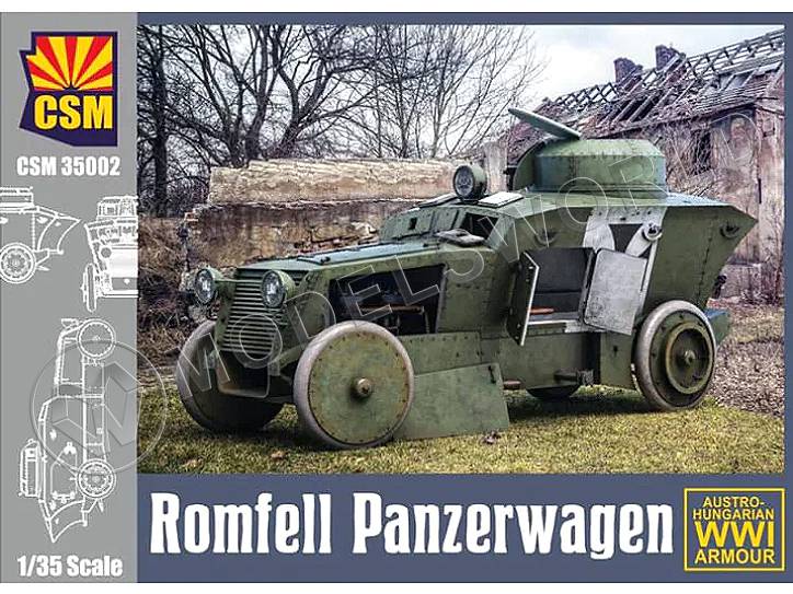 Склеиваемая пластиковая модель бронеавтомобиля Romfell Panzerwagen. Масштаб 1:35 - фото 1
