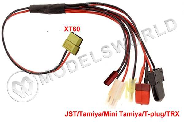 Кабель для зарядного устройства XT60 - TRX/Tamiya/JST/T-plug/Mini Tamiya - фото 1