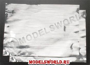 Алюминий 0,05 мм, гофрированный, шаг 4,8 мм, лист 13х18см, 1 шт