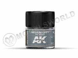 Акриловая лаковая краска AK Interactive Real Colors. Medium Grey FS 35237. 10 мл