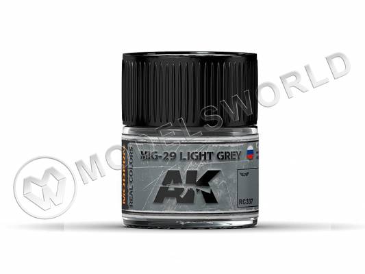 Акриловая лаковая краска AK Interactive Real Colors. MIG-29 Light Grey. 10 мл