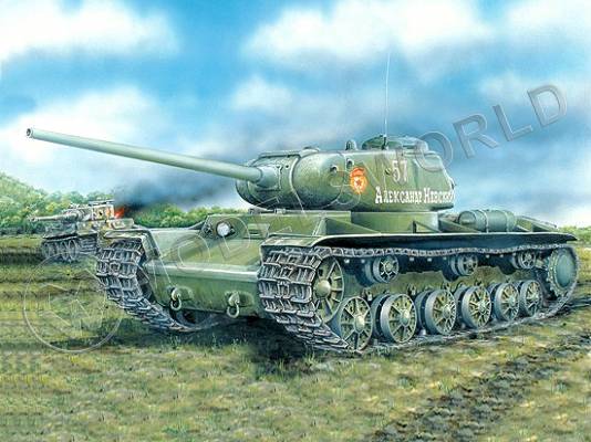 Склеиваемая пластиковая модель Тяжелый танк КВ-85 + башня Trumpeter KV-85. Масштаб 1:35