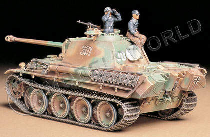 Склеиваемая пластиковая модель Panther Type G (поздняя версия) с 2-мя фигурами танкистов. Масштаб 1:35 - фото 1