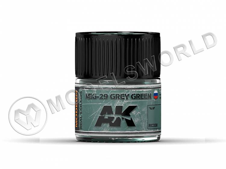 Акриловая лаковая краска AK Interactive Real Colors. MIG-29 Grey Green. 10 мл