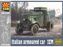 Склеиваемая пластиковая модель итальянского бронеавтомобиля 1ZM. Масштаб 1:35