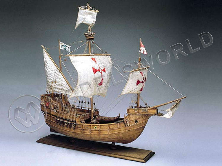Набор для постройки модели корабля SANTA MARIA каравелла (нао) Колумба 1492 г. Масштаб 1:65 - фото 1
