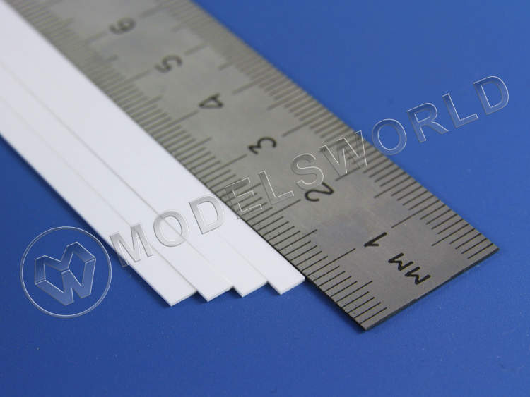 Полоска пластиковая для масштаба HO, 0.6х3.4 мм, 10 шт - фото 1