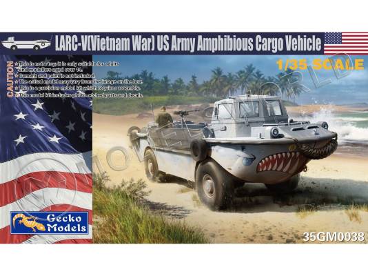 Склеиваемая пластиковая модель LARC-V (Vietnam War) US Army Amphibious Cargo Vehicle. Масштаб 1:35