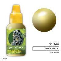 Акриловая краска под кисть Jim Scale Желтое золото / Yellow gold, 18 мл