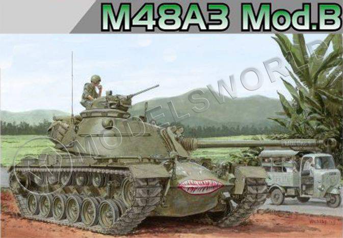 Склеиваемая пластиковая модель M48A3 Mod.B. Масштаб 1:35 - фото 1