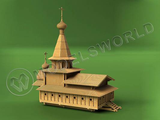 Набор для постройки модели Спасская церковь (новая), Якутия. Масштаб 1:60