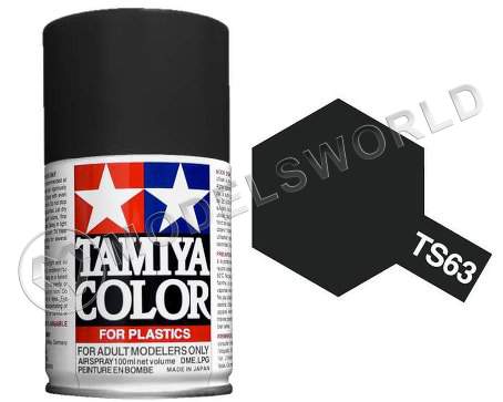 Краски-спрей Tamiya серия TS в баллонах по 100 мл. TS-63 NATO Black - фото 1