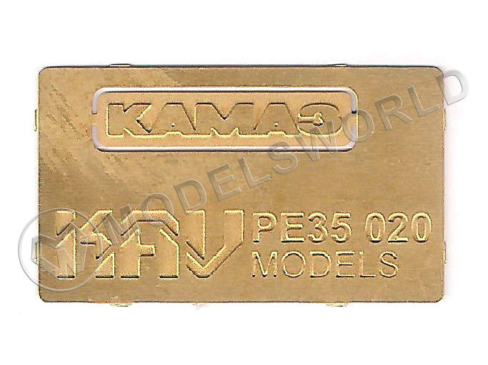 Фототравление табличка на решетку радиатора "КАМАЗ", ICM. Масштаб 1:35 - фото 1