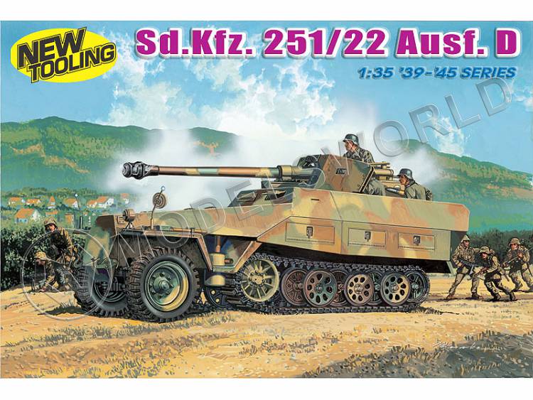 Склеиваемая пластиковая модель Немецкий бронетранспортер Sd.Kfz. 251/22 Ausf. D. Масштаб 1:35 - фото 1