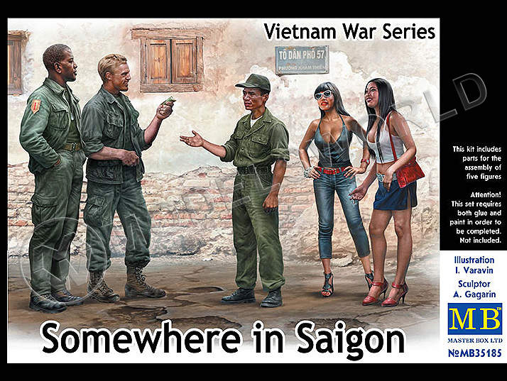 Фигуры из серии войны во Вьетнаме "Где-то в Сайгоне". Масштаб 1:35 - фото 1