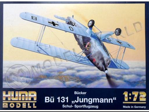 Склеиваемая пластиковая модель Bücker Bü 131 "Jungmann" Schul-Sportflugzeug. Масштаб 1:72