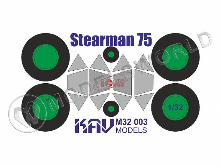 Окрасочная маска на Stearman 75 Kaydet, ICM. Масштаб 1:32 - фото 1