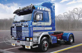 Склеиваемая пластиковая модель грузовик Scania 143M Topline 4x2. Масштаб 1:24