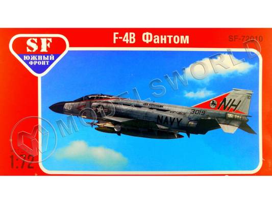 Склеиваемая пластиковая модель Самолет F-4B Фантом. Масштаб 1:72