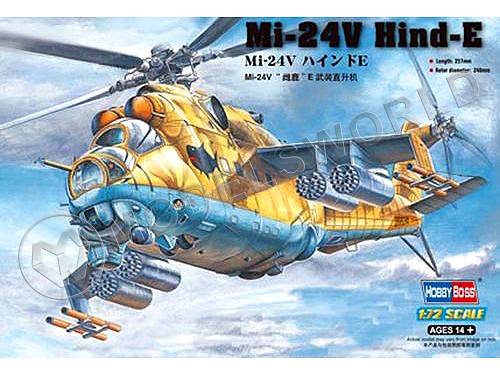 Склеиваемая пластиковая модель Ударный вертолет Ми-24В Hind-E. Масштаб 1:72 - фото 1