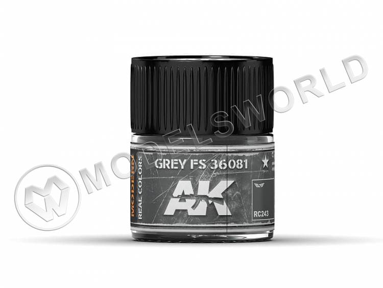 Акриловая лаковая краска AK Interactive Real Colors. Grey FS 36081. 10 мл - фото 1