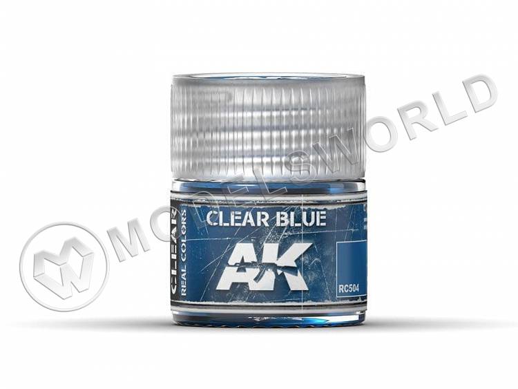 Акриловая лаковая краска AK Interactive Real Colors. Clear Blue. 10 мл - фото 1