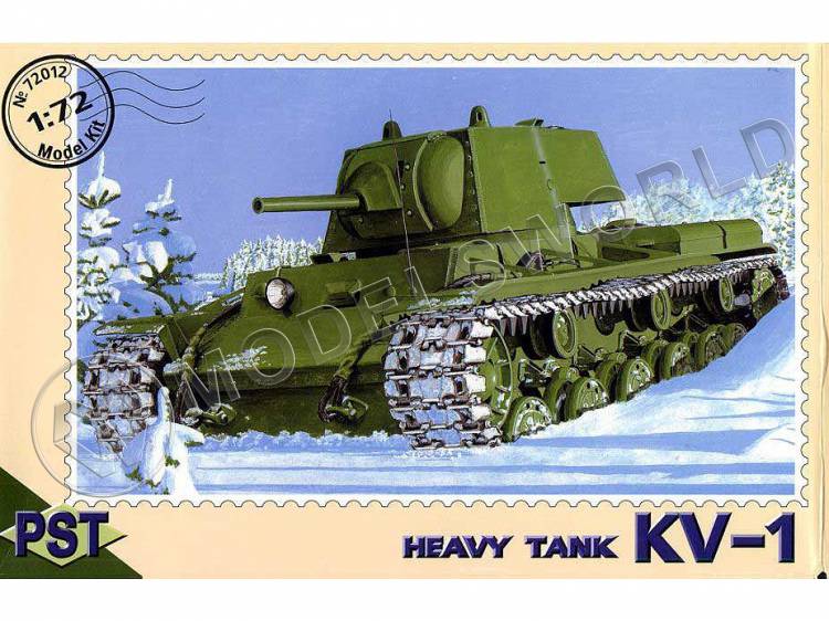 Склеиваемая пластиковая модель Тяжелый танк КВ-1. Масштаб 1:72 - фото 1