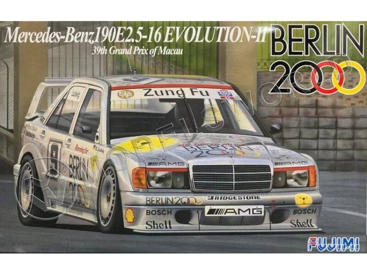 Склеиваемая пластиковая модель автомобиль Mercedes-Benz 190E 2.5-16 Evolution II. Масштаб 1:24 - фото 1