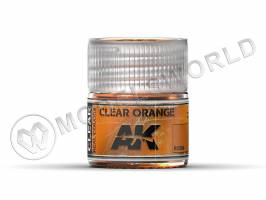 Акриловая лаковая краска AK Interactive Real Colors. Clear Orange. 10 мл