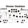 Фототравление для модели Gloster Gladiator, интерьер, ICM. Масштаб 1:32