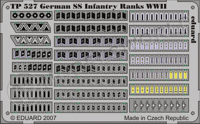 Фототравление Знаки отличия Германия пехота SS, II МВ. Масштаб 1:35 - фото 1