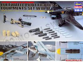 Авиационное вооружение и фигуры пилотов  Luftwaffe pilot. Масштаб 1:48