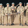 Фигуры солдат Английская пехота (5 фигур) в P37 форме с оружием - Bren Mk.II, Sten Mk.II, Lee Enfield №4 Mk.I в дозоре. Масштаб 1:35