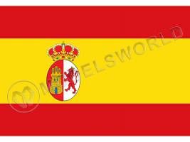 Флаг испанских военных судов (1785-1873). Размер 125х80 мм