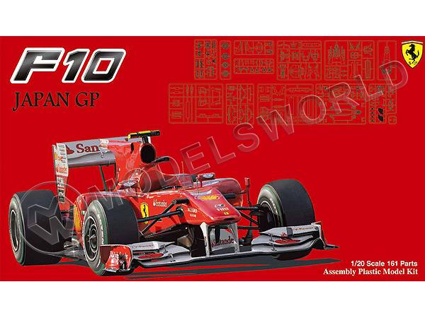 Склеиваемая пластиковая модель болид  Ferrari F10 2010 Japan Grand Prix. Масштаб 1:20 - фото 1