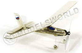 Резиномоторная модель самолета, бальзовая, размах крыла 455 мм