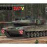 Склеиваемая пластиковая модель Немецкий основной боевой танк Leopard 2A7V с рабочими траками. Масштаб 1:35