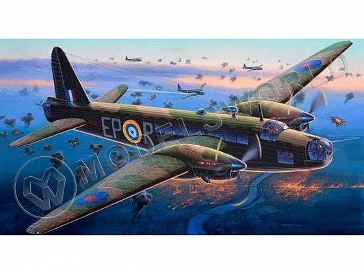 Склеиваемая пластиковая модель самолета Vickers Wellington Mk.II. Масштаб 1:72