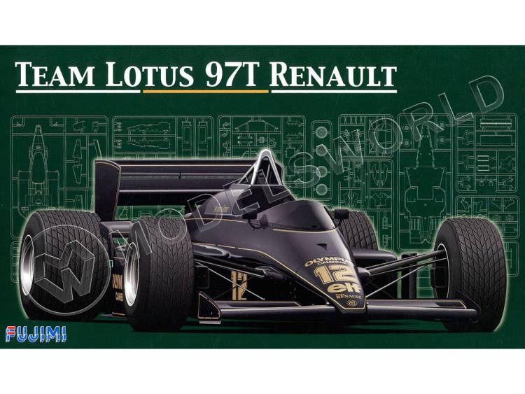 Склеиваемая пластиковая модель болид Lotus 97T 1985 F1. Масштаб 1:20 - фото 1