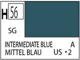 Краска водоразбавляемая художественная MR.HOBBY INTERMEDIATE BLUE (полуматовая), 10 мл - фото 1