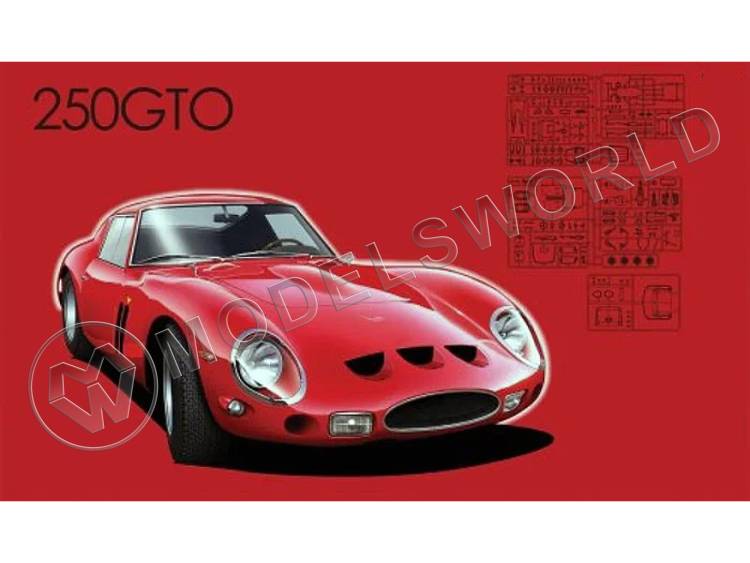 Склеиваемая пластиковая модель автомобиль Ferrari 250 GTO. Масштаб 1:24 - фото 1