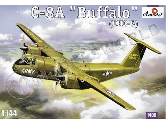 Склеиваемая пластиковая модель Cамолет C-8A Buffalo (DHC-5)  + МАСКА. Масштаб 1:144